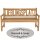 Bank als Hochzeitsgeschenk mit Gravur-Schild zB Ornament (Namen), 3-Sitzer Teakholz Gartenbank Lieblingsplatz, Edelstahlschild personalisiert, Geschenk zur Vermählung
