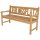 Bank als Hochzeitsgeschenk mit Gravur-Schild zB Ornament (Namen), 3-Sitzer Teakholz Gartenbank Lieblingsplatz, Edelstahlschild personalisiert, Geschenk zur Vermählung