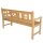 Bank als Hochzeitsgeschenk mit Gravur-Schild zB Ornament (Namen), 3-Sitzer Teakholz Gartenbank Lieblingsplatz, Edelstahlschild personalisiert, Geschenk zur Vermählung