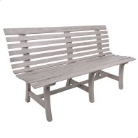 Bank Mandalay 3-Sitzer grau Holz-Bank 150cm