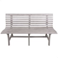 Bank Mandalay 3-Sitzer grau Holz-Bank 150cm