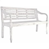 Bank Moyo 3-Sitzer Holz-Bank 150cm Mahagoni Gartenbank...
