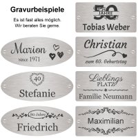 Jubiläumsbank mit Gravur-Schild zB Lieblingsplatz...