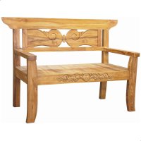 Bank Padar 2-Sitzer Holz-Bank 135cm Teak