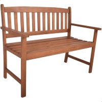 Gartenbank Basic 2-Sitzer 110cm Holz-Bank Eukalyptus...