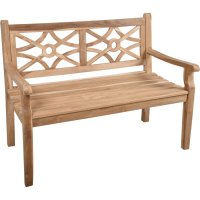 Bank Sayang 2-Sitzer Holz-Bank 120cm Teak
