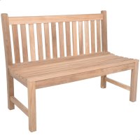 Bank Solo 2-Sitzer Holz-Bank ohne Armlehne 120cm Teak