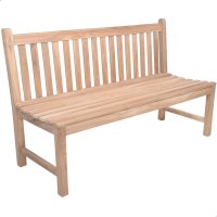 Bank Solo 3-Sitzer Holz-Bank ohne Armlehne 150cm Teak