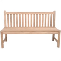 Bank Solo 3-Sitzer Holz-Bank ohne Armlehne 150cm Teak