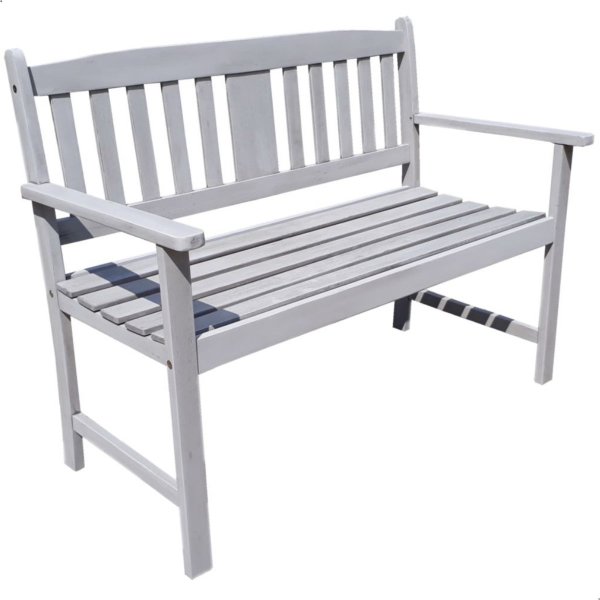 Bank Stirling 2-Sitzer Holz-Bank 110cm grau