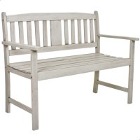 Bank Stirling 2-Sitzer Holz-Bank 110cm grau