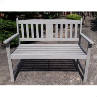 Bank Stirling 2-Sitzer Holz-Bank 110cm grau
