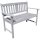 Bank Stirling 2-Sitzer Holz-Bank 110cm grau