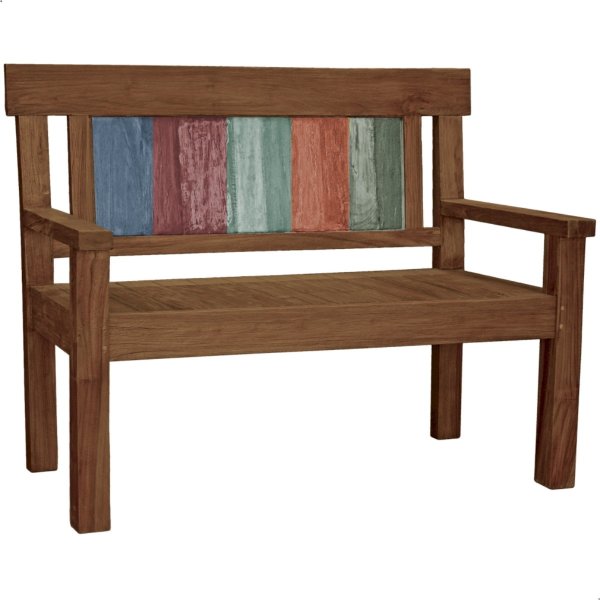 Bank Timor 2-Sitzer Holz-Bank 120cm Teak