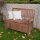 Rentnerbank mit Gravur-Schild zB Legende im Ruhestand (Namen), 2-Sitzer Holz-Bank Houston mit Staufach Truhenbank 107cm, Edelstahlschild personalisiert, Geschenkidee