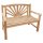 Bank zur Hochzeit mit Gravur-Schild zB Ringe (Namen/Datum), 2-Sitzer Teakholz Gartenbank Marisa Sonne 110cm, Edelstahlschild personalisiert, Geschenk zur Vermählung