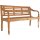 Rentnerbank mit Gravur-Schild zB Living legend (Namen), 3-Sitzer Holz-Bank Moyo natur-antik 150cm, Edelstahlschild personalisiert, Geschenk zum Ruhestand