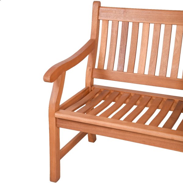 Bank zur Silberhochzeit mit Gravur-Schild zB Herz mit Zahl (Namen), 3-Sitzer Gartenbank New Jersey 158cm Eukalyptus, Edelstahlschild personalisiert, Geschenk 25. Hochzeitstag