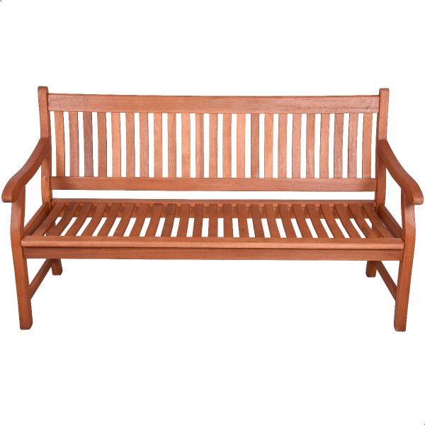 Bank zur Hochzeit mit Gravur-Schild zB Herzen (Namen/Datum), 3-Sitzer Gartenbank New Jersey 158cm Eukalyptus, Edelstahlschild personalisiert, Geschenk zum Hochzeitstag