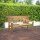 Rentnerbank mit Gravur-Schild zB Legende im Ruhestand (Namen), 3-Sitzer Gartenbank Padar 163,5cm Teakholz, Edelstahlschild personalisiert, Geschenk zur Rente