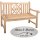 Hochzeitsbank mit Gravur-Schild zB Herz Schweif (Namen), 2-Sitzer Gartenbank Pantar 120cm Teakholz, Edelstahlschild personalisiert, Geschenk zur Hochzeit/Vermählung
