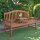 Goldene Hochzeit Bank mit Gravur-Schild zB Zahl (Namen), Klapptisch Gartenbank Phuket 150cm Eukalyptusholz, Edelstahlschild personalisiert, Geschenk 50. Hochzeitstag