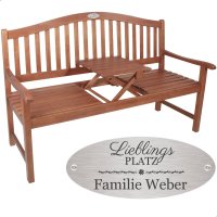 Bank zum Geburtstag mit Gravur-Schild zB Lieblingsplatz...