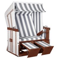 deVries Strandkorb Profi Nordsee Sylt PVC white Des. 989...