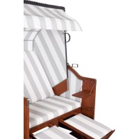 deVries Profi-Strandkorb Ostsee Poel PVC Anthrazit Des....