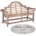 Goldene Hochzeit Bank mit Gravur-Schild zB Herzen (Namen/Datum), 3-Sitzer Gartenbank Picadilli 166cm Teakholz, Edelstahlschild personalisiert, Geschenk zur Goldhochzeit