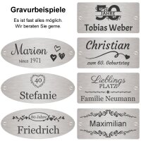 Jubiläumsbank mit Gravur-Schild zB Ranken...
