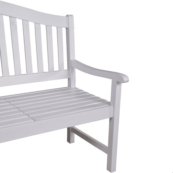 Hochzeitsbank mit Gravur-Schild zB Herzen (Namen/Datum), 2-3 Sitzer Klapptisch Gartenbank Singapur 150cm weiß, Edelstahlschild personalisiert, Geschenk zur Vermählung