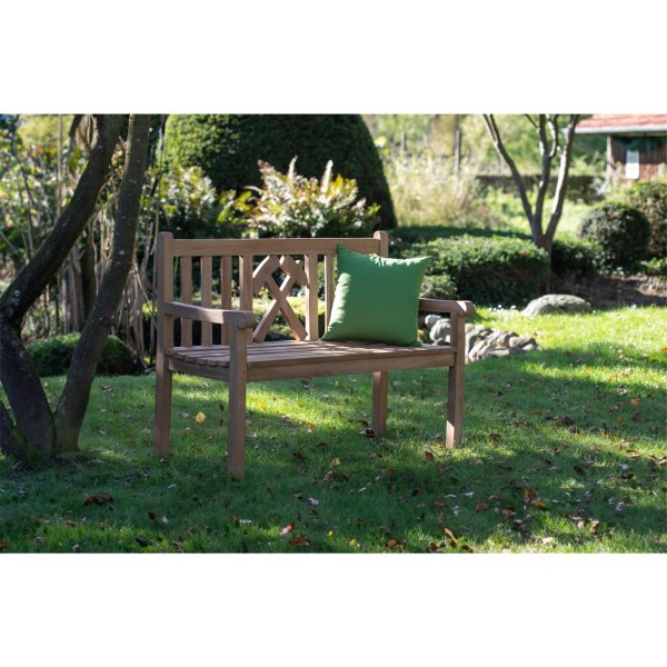 deVries Gartenbank Handwerker 120cm Teakholz Bank 2-Sitzer