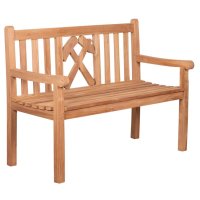 deVries Gartenbank Handwerker 120cm Teakholz Bank 2-Sitzer