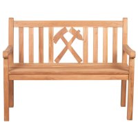 deVries Gartenbank Handwerker 120cm Teakholz Bank 2-Sitzer