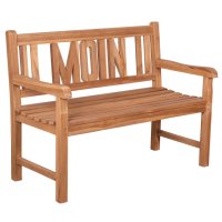 deVries Gartenbank Moin 120cm Teakholz Bank 2-Sitzer