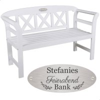 Bank zum Ruhestand mit Gravur-Schild zB Feierabend Bank...
