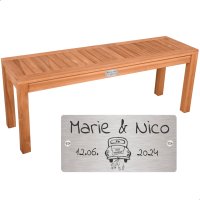 Hochzeitsbank mit Gravur-Schild zB Auto (Namen), 2-Sitzer...