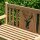 Bank zum Ruhestand mit Gravur-Schild zB Lieblingsplatz (Name), 2-Sitzer Gartenbank Hirsch 120cm Teakholz, Edelstahlschild personalisiert, Geschenk zur Rente