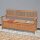 Bank zum Ruhestand mit Gravur-Schild zB Krone Rentnerbank (Namen), 3-Sitzer Holz-Bank Houston mit Staufach Truhenbank 157cm, Edelstahlschild personalisiert, Geschenkidee