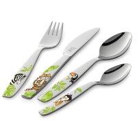 Zwilling Kinderbesteck Dschungel farbig 4tlg mit Gravur...