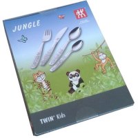 Zwilling Kinderbesteck Dschungel farblos 4tlg mit Gravur...