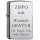 Zippo Feuerzeug mit Lasergravur Wunschtext (zB Name Datum Spruch) PL 200 Chrome Brushed Gravur personalisiert