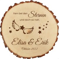 Sterngraf Baumscheibe 23cm mit Gravur (Namen)...